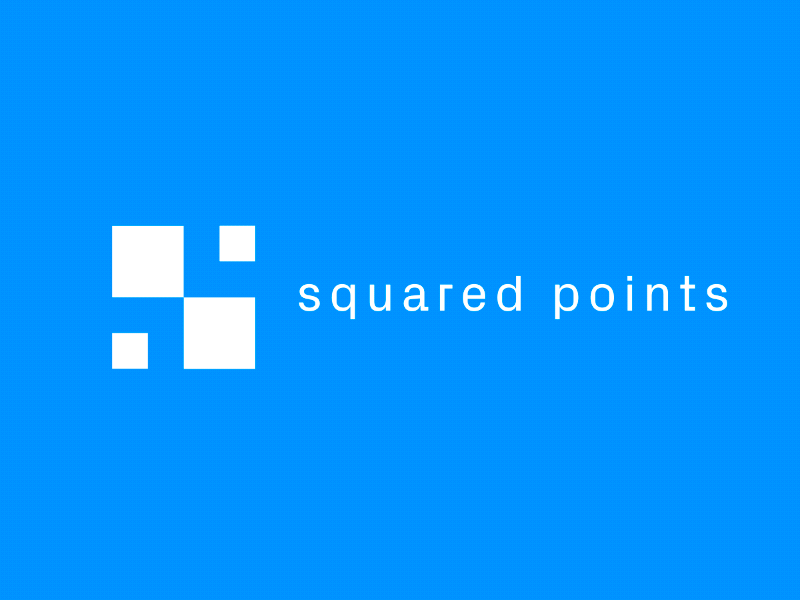 squared points logo animation branding logo logo animation motion pxgrotesk square squared