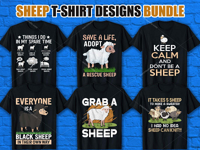 SHEEP T SHIRT DESIGN BUNDLE animal shirts animation branding graphic design logo motion graphics