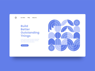 wave abstract design geometric geometry graphic home illustration landing minimalist modern page trend ui ux vector wave