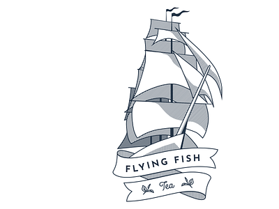 Flying Fish branding graphic design handdrawn identity identitydesign illustration logo logo design vector