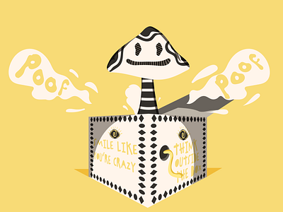 Much-Room In The Box adobe adobe illustrator flat illustration illustration illustrator mushroom vector