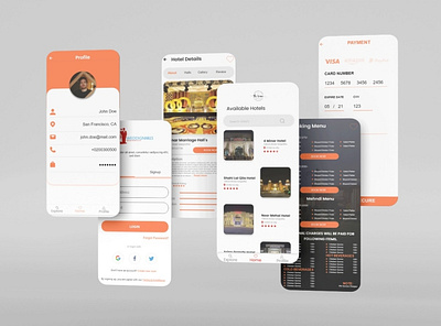 Resturant Reserving App Design branding graphic design ui