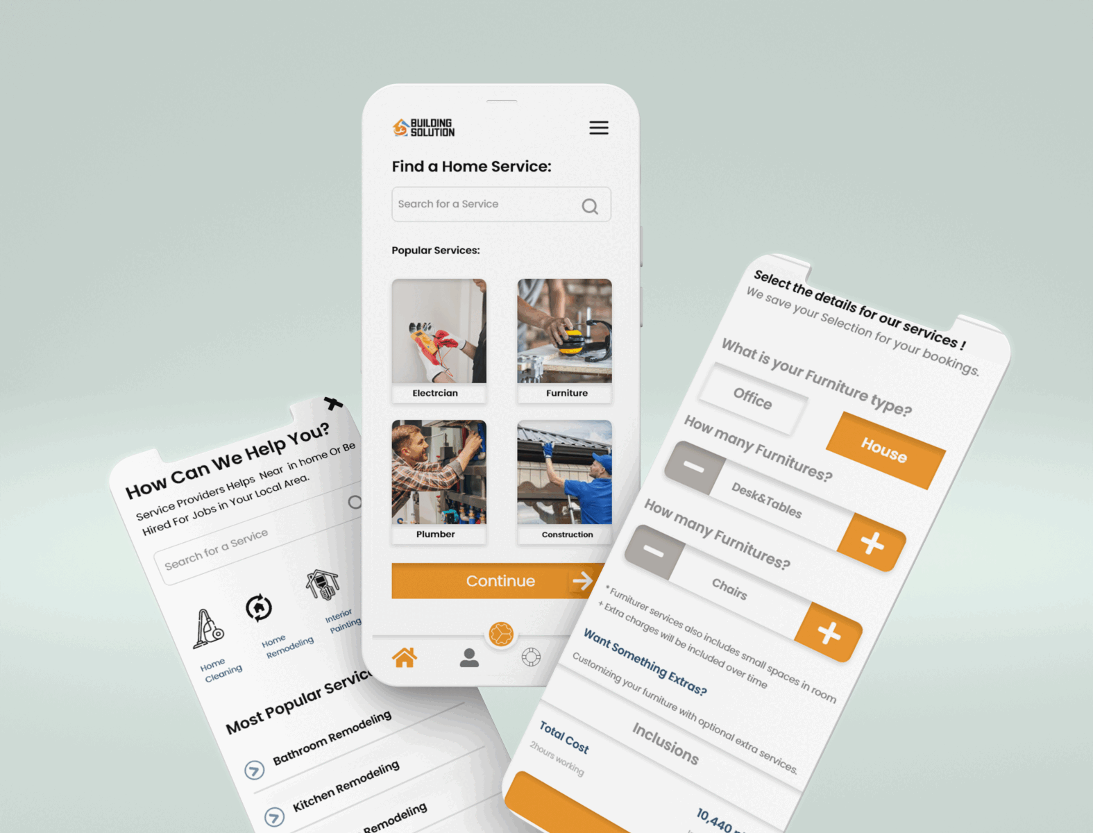 Service Finder app desgin branding graphic design ui