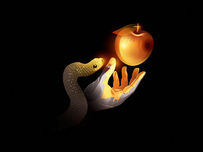 surreal1ty apple hand snake surreality
