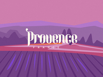 Provence france landscape letter provence typography