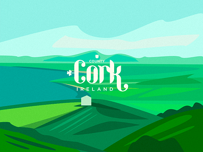Cork cork county green ireland typography