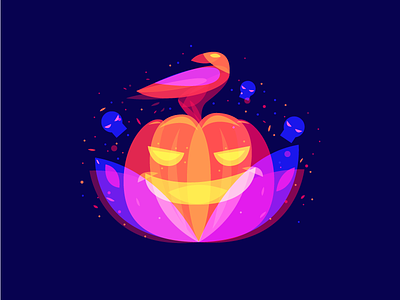 Halloween Night darkside halloween night overlay pumpkin raven