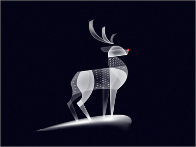 Rudolph fantasy light magic overlay reindeer winter