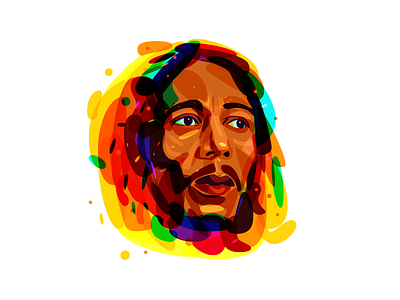 Psychedelic Bob Marley bob color marley overlay portrait psychedelia rastaman