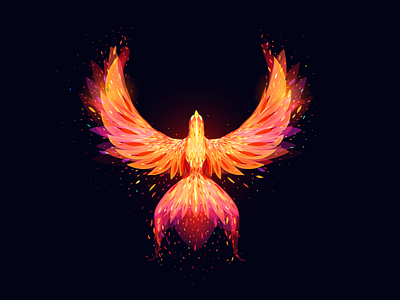 Fantasy Phoenix color fantasy flame light phoenix