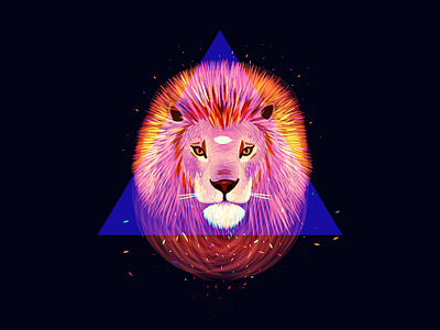 Fantasy Lion eye fantsy light lion triangle