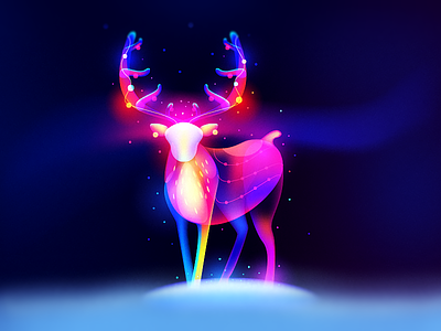 X Mas Deer christmas deer dream magic reindeer snow winter