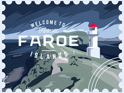 Faroe Islands fantastic faroe islands mark stamp