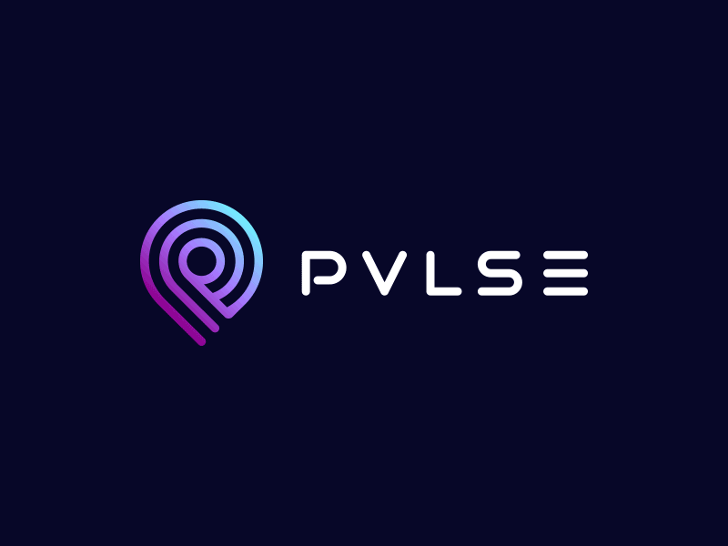 Pvlse Logo activity line logo map motion p pin pulse pvlse