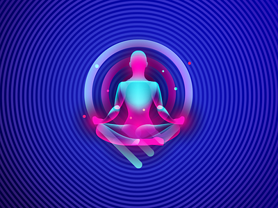 Pvlse Meditation colors design icon illustration light meditation overlay pvlse yoga
