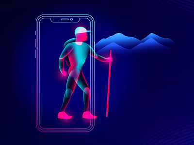 Pvlse Adventure adventure app mountain pvlse smartphone ui walker