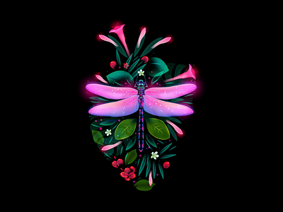 Beauty Of The Moment dragonfly flower heartbeat nature