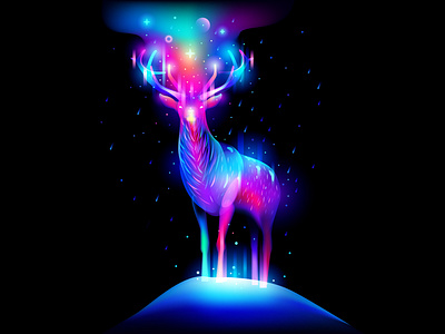 Fairytale Is Coming christmas deer fairytale fantasy holiday light newyear