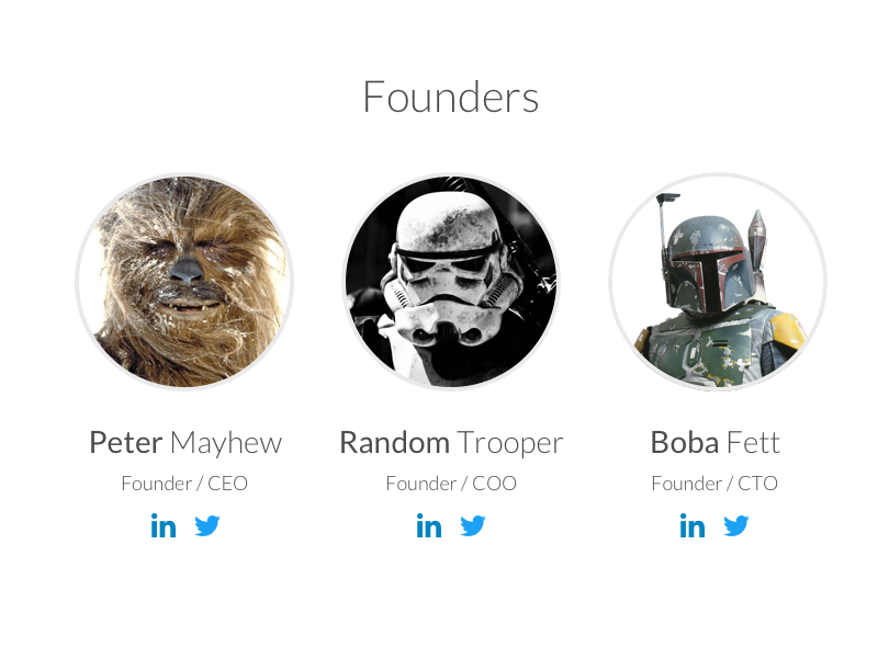 Founders avatar linkedin twitter boba fett storm trooper profile wookie star wars