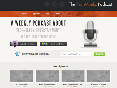 TechMonks Podcast call to action landing page podcasting