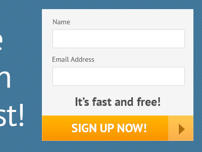 Simple Signup box clean form signup