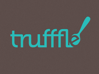 Trufffle font logo smooth spoon text