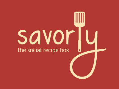 Savorly box curvy logo recipe savory spatula