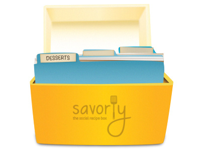 Savorly Recipe Box box curvy recipe savory spatula