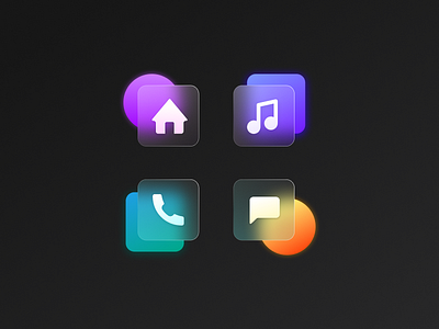 Frosted icon callicon figma flaticon frostedicon glass icon icondesign iconpack icons ui uiux