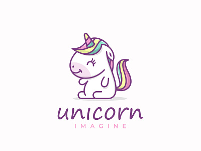 Cute Unicorn Logo Design animal art background cartoon cute design dream fairytale fantasy graphic horse icon illustration isolated logo magic pony symbol unicorn vector