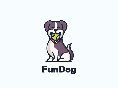Fun Dog Logo Design animal art cartoon concept cute design dog graphic happy head icon illustration isolated logo pet puppy sign silhouette symbol vector
