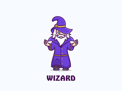 Wizard Cartoon Logo Design badge black cartoon character design fantasy graphic halloween icon illustration logo magic magician mascot spell symbol team vector witch wizard