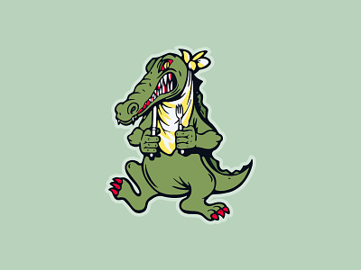 Jerry's Alligator alligator cintiq design digital illustration illustration illustrator jerry garcia vector