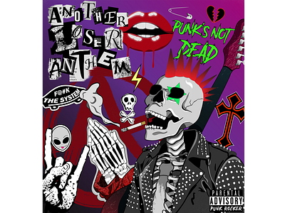 Another Loser Anthem digital design illustration music art punk punkrock vinyl cover