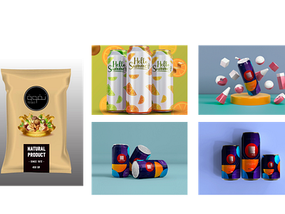 Summer Drinks & Nuts Packaging Mockup