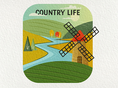 Country Life | Retro Badge Design with Textures