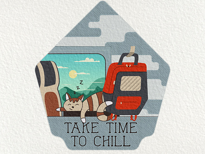 Take Time to Chill | Retro Badge Design with Textures