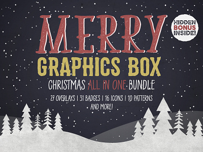 Merry Christmas Graphic Bundle background black friday bundle christmas christmas retro landscape monochrome new year santa vector vintage winter