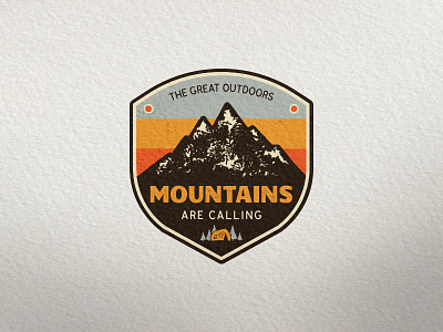 Mountain Expedition Badge apparel badge camping icon illustration logo mountain patch shirt tent vector vintage