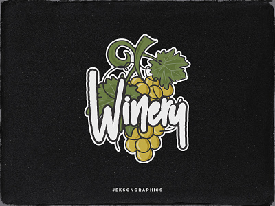 Vintage Winery Badge / Patch apparel badge design graffiti grape hand crafted label logo vintage wine winery