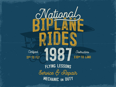 Biplane T-Shirt Design aircraft airplane apparel badge biplane design emblem graphic logo pilot t shirt tee