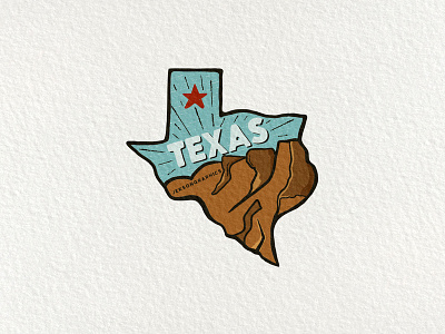 Texas Patch | Retro Camping Badge | 7/12