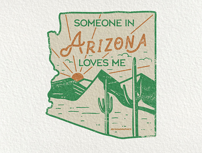 1/50 Arizona US State Sticker adventure arizona badge desert emblem illustration logo mountain retro usa vector vintage