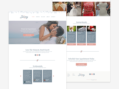 The Sewing Lady Website homepage sewing site ui ux website wedding