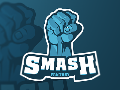 Smash Fantasy Logo branding fantasy football logo smash sports
