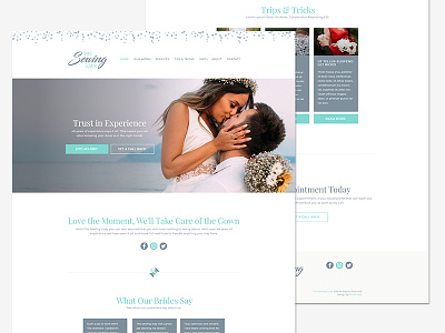 Sewing Lady Homepage brand branding bride design homepage ui ux web website wedding