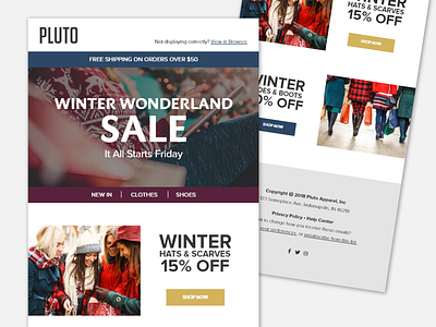 Shopping Email design email email campaign fashion marketing pluto sale shop ui winter