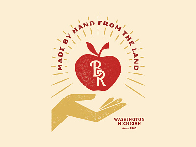 Made by hand from the land apples branding cider design farm graphic design hand hand lettering illustration logo michigan orchard tshirt type typography