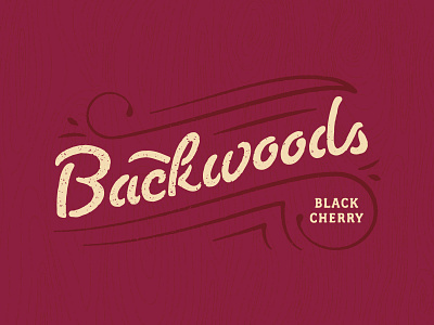 Backwoods Black Cherry branding cider design graphic design hand lettering hard cider illustration label label design lettering packaging script type typography