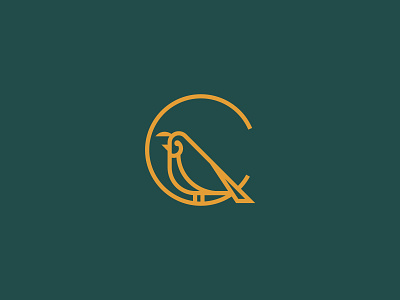 Monogram Quail branding design farm icon illustration logo monogram quail vector